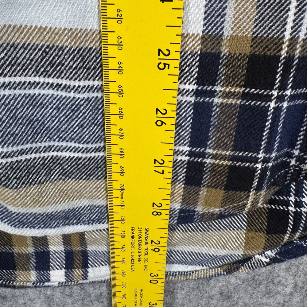 Tna Shirt Womens Size XS White Blue Long Sleeve Organic Cotton Flannel Aritzia - Picture 7 of 11
